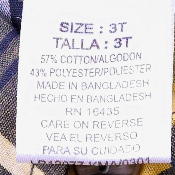 Yellow Plaid Shirt and Dark Gray Pants Set - Picture 2 of 5